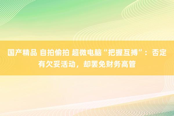 国产精品 自拍偷拍 超微电脑“把握互搏”：否定有欠妥活动，却罢免财务高管