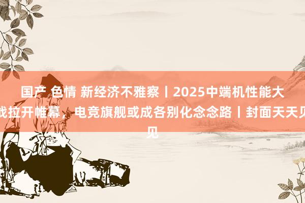 国产 色情 新经济不雅察丨2025中端机性能大战拉开帷幕，电竞旗舰或成各别化念念路丨封面天天见