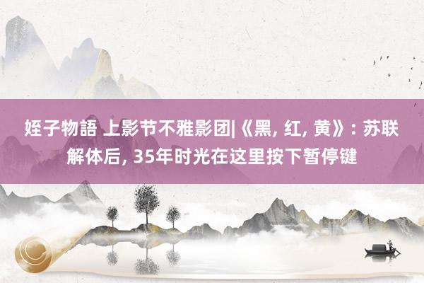 姪子物語 上影节不雅影团|《黑， 红， 黄》: 苏联解体后， 35年时光在这里按下暂停键